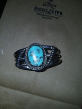 vintage native american cuff w/turquoise picture