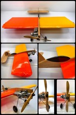Vintage Balsa Wood Control Line Model Airplane Fox 15 Glow Very Clean - RTF picture