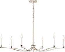 KICHLER Malene 6-Light Chandelier, Updated Traditional Light in Polished Nickel, picture