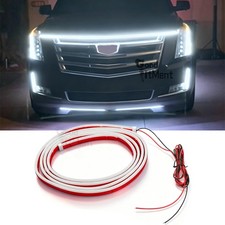For Cadillac Escalade LED Hood Light Strip Scan Start Up Dynamic DRL White Lamp picture