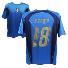 Filippo Inzaghi Signed Italy FC Home Soccer Jersey #18 with Beckett Witness picture