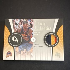 Fleer 2006-07 EX NBA Jason Richardson Clearly Authentics Patch CA-RI #72/75 picture