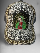 Gorra Vaquera Virgen Cachucha Guadalupe Western Trucker Cap Flowers Saint Mary picture