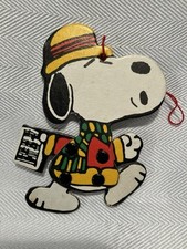 Vintage Riveted Snoopy Cardboard Christmas Ornament picture