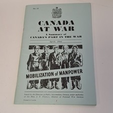 VINTAGE PUBLICATION A SUMMARY OF CANADA IN THE WWII CANADA'S PART IN WAR 1941 picture