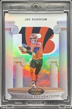Joe Burrow WHITE HOLO FOIL REFRACTOR  CARD  PANINI BENGALS MINT picture