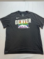 Women’s Nike Denver Nuggets Dri Fit Rainbow Logo T-Shirt Size 2XL Denver NBA picture