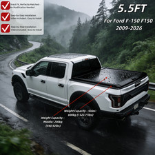 5.5FT Retractable Truck Bed Hard Tonneau Cover For Ford F-150 F150 2009-2026 picture