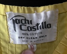 TACHI CASTILLO - vintage circa 1960s -  Mexican peasant style maxi dress (889) picture