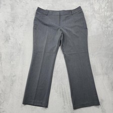 NEW Worthington Pants Womens 16P Gray Perfect Trouser Straight Stretch Office picture