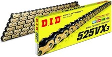 DID 525 VX3 Series X-Ring Chain 118 Links Gold picture