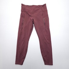 Athleta Rainier High Rise Tights Pants Size Large Pull On Stretch Zip Pockets picture