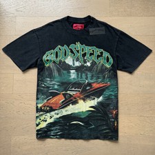 NEW Mens Godspeed Rainforest yacht print Washed Tee Short sleeved T-shirt picture
