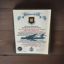 U.S.A.F. / AIR FORCE 307TH BOMB WING - CERTIFICATE OF ACHIEVEMENT picture