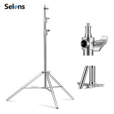 9.2ft Light Stand Heavy Duty Adjustable Tripod Spring Damped Stainless Steel picture