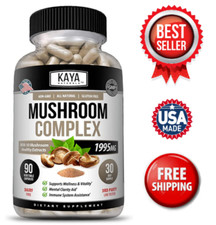 10x Mushroom Complex 90ct with Lions Mane, Reishi, Shiitake, Chaga and more picture