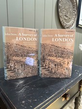 Stow's Survey of London 2 Vols - Kingsford - Oxford Clarendon 1971 HC DJ - Good picture