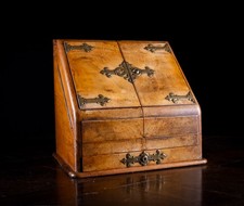 Fine Walnut & Brass Stationary Cabinet, c.1880 picture