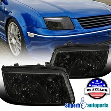 Fits 1999-2005 Volkswagen 99-05 VW Jetta Bora Smoke Headlights Front Headlamp picture