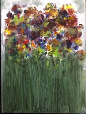 Acrylic Painting 16x 12 Field Flowers No.2  Home Decor Flower Fine Art picture