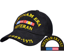 US VIETNAM ERA VETERAN 1959-1975 BLACK EMBROIDERED HAT CAP (EE) picture
