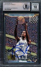 Kevin Garnett Signed 1995-96 Fleer Metal RC 167 Timberwolves Auto GM 10 Beckett picture