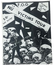 Vintage F.O.G. NU Victims Tour SD Hostage Punk Flyer Original Hardcore Rare picture