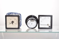 3x Antique Analogue Voltage Amp Meter Bakelite SEB 400V - 250V - 10A picture