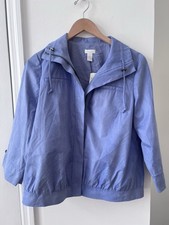 Chico's Sz 8 (Chico's 1) NEW W/Tag Pebbled Toutch Sassie 3/4 Sleeve Jacket Lilac picture
