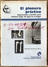 Vintage Mexico City Plumbing Manual El Plomero Practico Water Systems picture