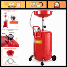 20-Gallon Portable Waste Oil Drain Tank, Air Operated, Adjustable Funnel, Fluid picture