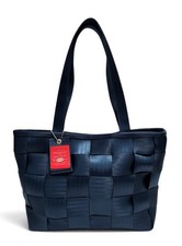 Vintage Harvey's Original Seatbelt Shoulder Bag Blue Woven Tote Purse USA 2000s picture