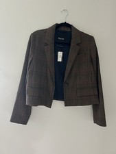 Women’s Cropped Madewell Brown Blazer Size M New With Tags picture