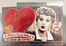 I Love Lucy Lucille Ball Custom Art Trading Card 1 Gram .999 Fine Copper Heart picture