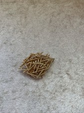 Vintage Estate Signed Trifari 50’s Abstract Brutalist Sticks Brooch Pin picture