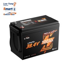 LiTime 36V 100Ah Mini Bluetooth Lithium Battery for Trolling Motor Marine Boat picture