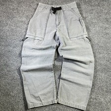 Vintage Billabong Military Cargo Pants 28x30 Gray OG 107 Utility Wide Baggy 90's picture
