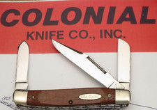 Vintage OLD CUTLER by Colonial USA Premium Stock Knife with Custom File Work picture