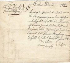 Colonial Windham Tax Document Signed After Intense Anger Over Stamp Act Crisis picture