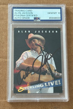 ALAN JACKSON SIGNED 1993 STERLING LIVE GEM MINT 10 AUTOGRAPH PSA/DNA  picture