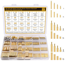 420Pcs M2 M3 M4 Motherboard Standoffs&Screws&Nuts Kit, Hex Male-Female Brass picture