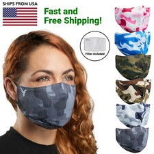 Victor Fitness VM25PK Pink Camo Reusable Cloth Face Mask w/ Filter picture