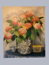 Stunning Donald Lloyd Smith Original Oil Painting Still LIfe California 44x54 picture