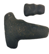 Two Pre-Columbian Incan Artifacts (Peru) War Axe, Small Axe Head picture