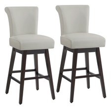 CHITA Bar Height Swivel Bar Stool Set of 2, 30