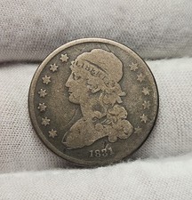 1831 Large Letters Capped Bust Quarter 25c Low Mintage Scarcer Variety Q-31Ge picture