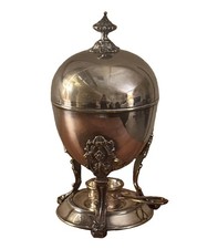 Antique Victorian Joseph Rodgers Sheffield Silver Plate Egg Coddler Complete picture