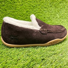 Kuru Loft Womens Size 7.5 Brown White Gum Casual Walking Moccasin Slippers Shoes picture