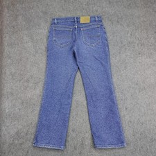 Vintage Lee Jeans Mens 33x29 Blue Riders Straight Denim Made in USA Faded 90s * picture