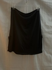 Vintage Mid Century Black Lace Half Slip Made In USA  RN # 17551 picture